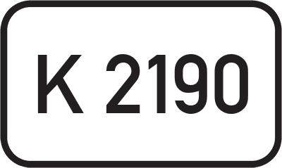 Straßenschild Kreisstraße K 2190