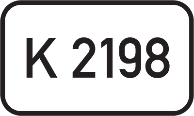 Straßenschild Kreisstraße K 2198