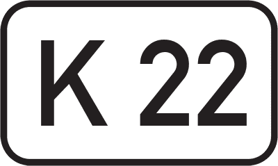 Straßenschild Kreisstraße K 22