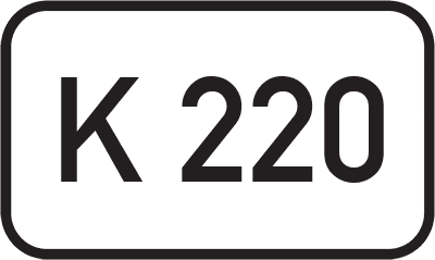 Straßenschild Kreisstraße K 220
