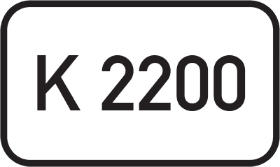 Straßenschild Kreisstraße K 2200