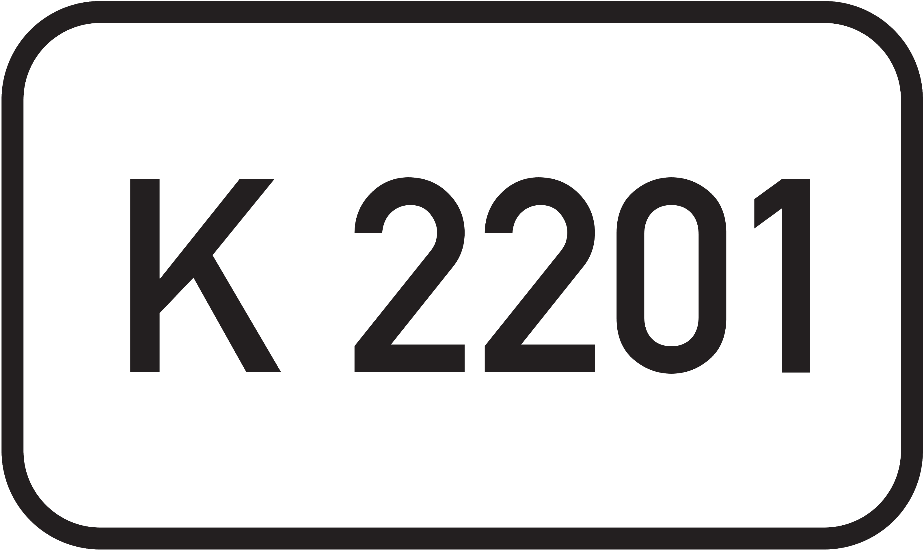Straßenschild Kreisstraße K 2201