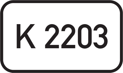 Straßenschild Kreisstraße K 2203
