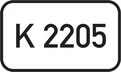 Straßenschild Kreisstraße K 2205