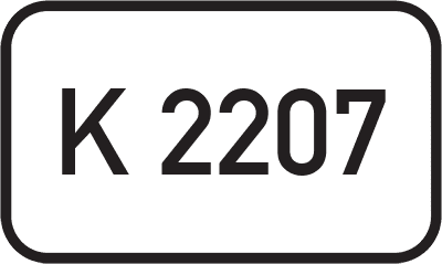 Straßenschild Kreisstraße K 2207