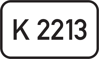 Straßenschild Kreisstraße K 2213