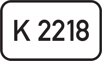 Straßenschild Kreisstraße K 2218