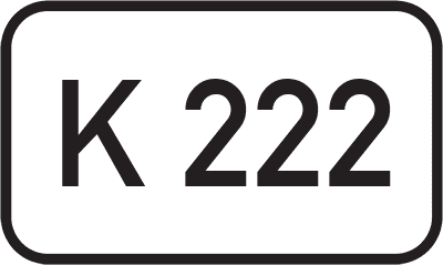 Straßenschild Kreisstraße K 222