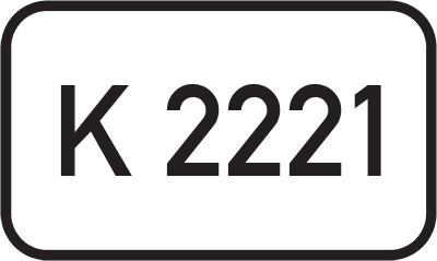 Straßenschild Kreisstraße K 2221