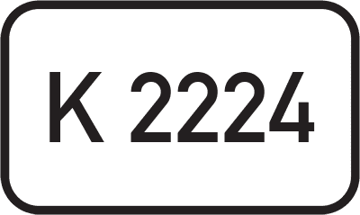 Straßenschild Kreisstraße K 2224