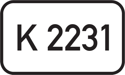 Straßenschild Kreisstraße K 2231