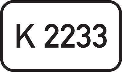 Straßenschild Kreisstraße K 2233