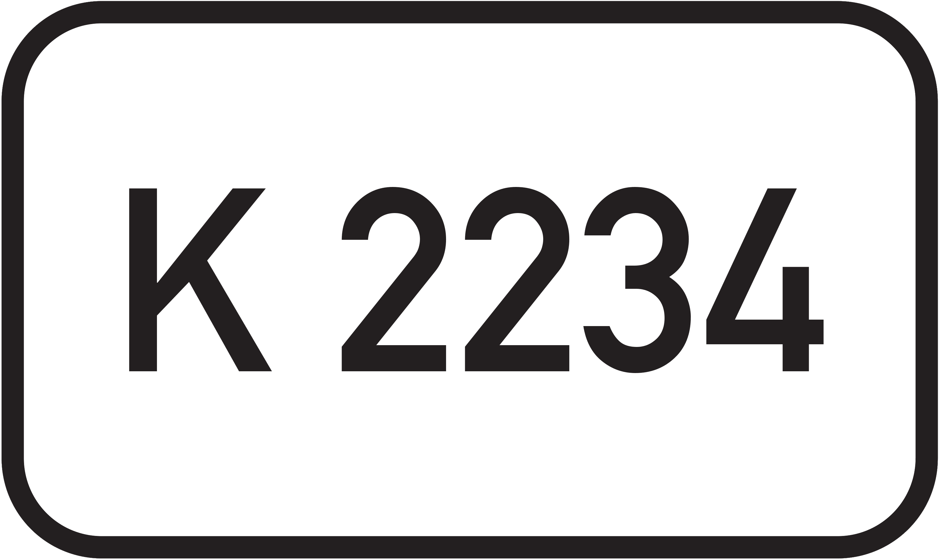 Straßenschild Kreisstraße K 2234
