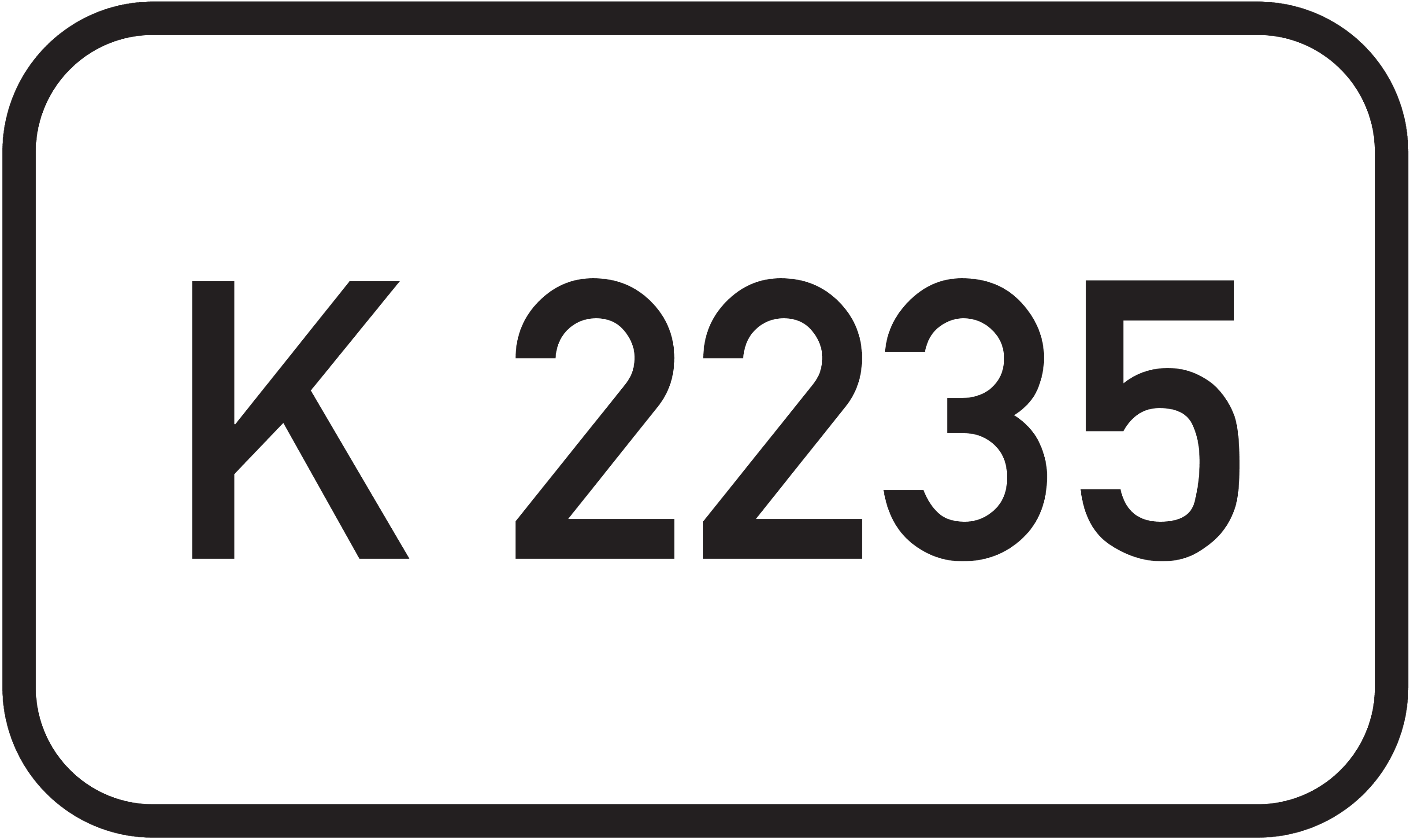 Straßenschild Kreisstraße K 2235