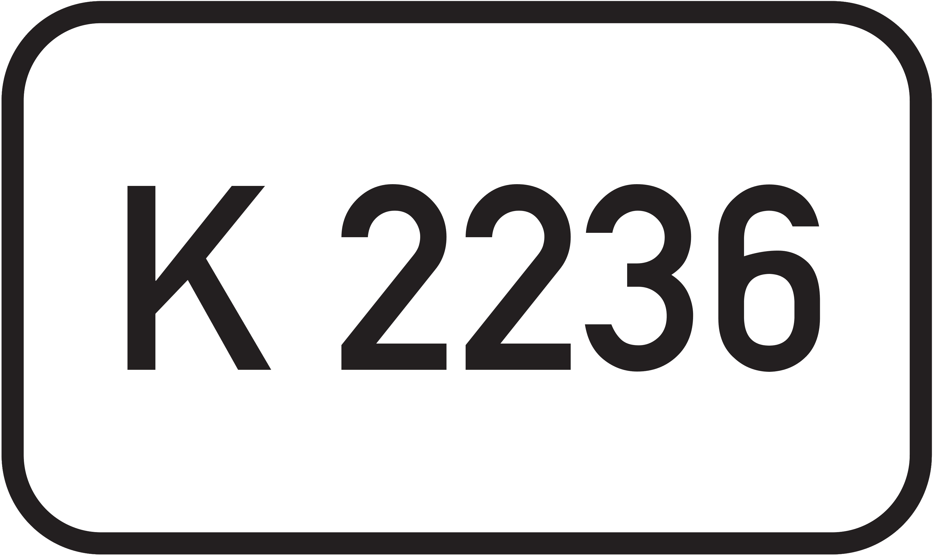 Straßenschild Kreisstraße K 2236