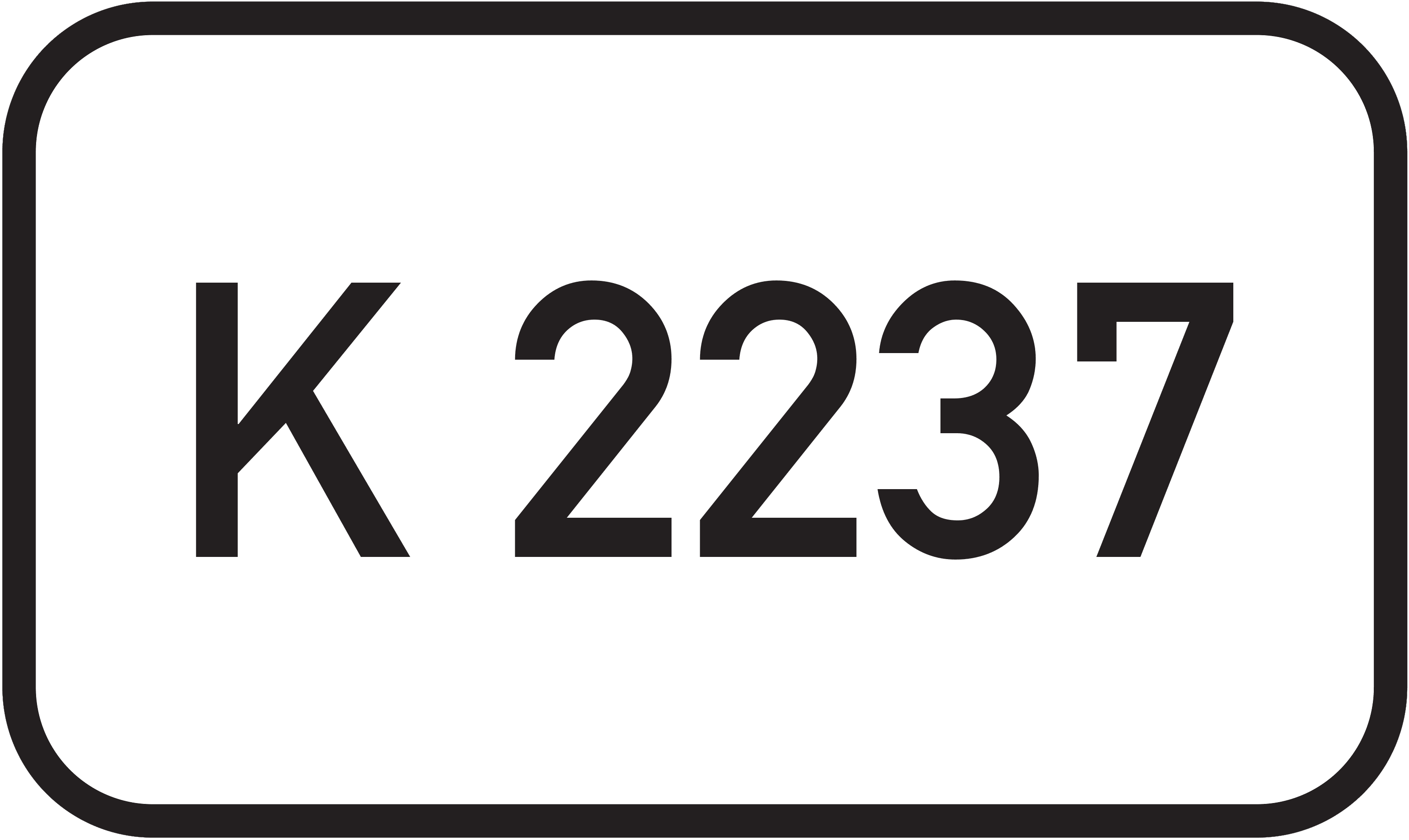 Straßenschild Kreisstraße K 2237