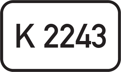 Straßenschild Kreisstraße K 2243