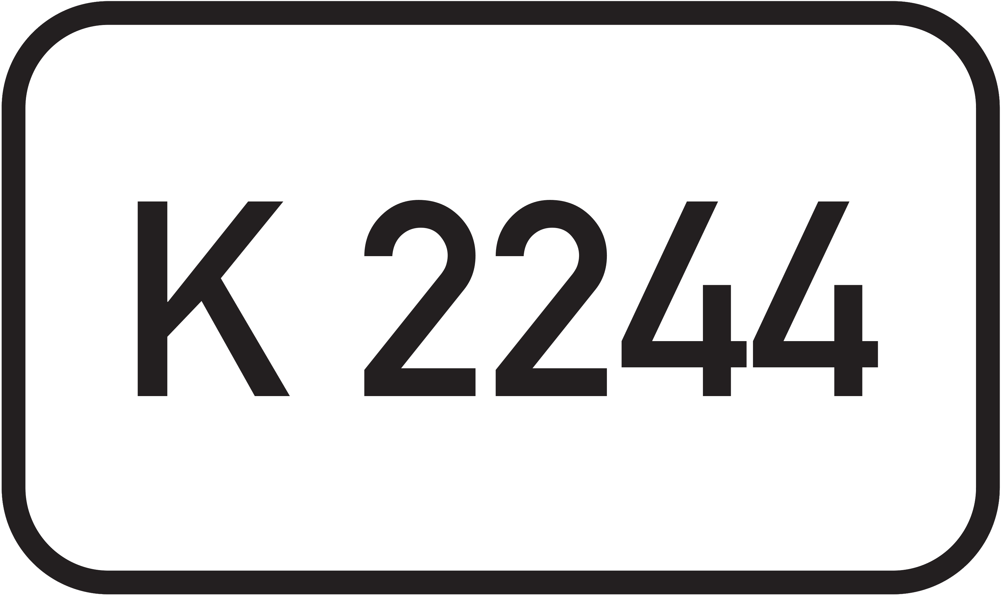 Straßenschild Kreisstraße K 2244