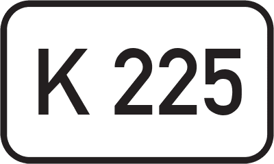 Straßenschild Kreisstraße K 225