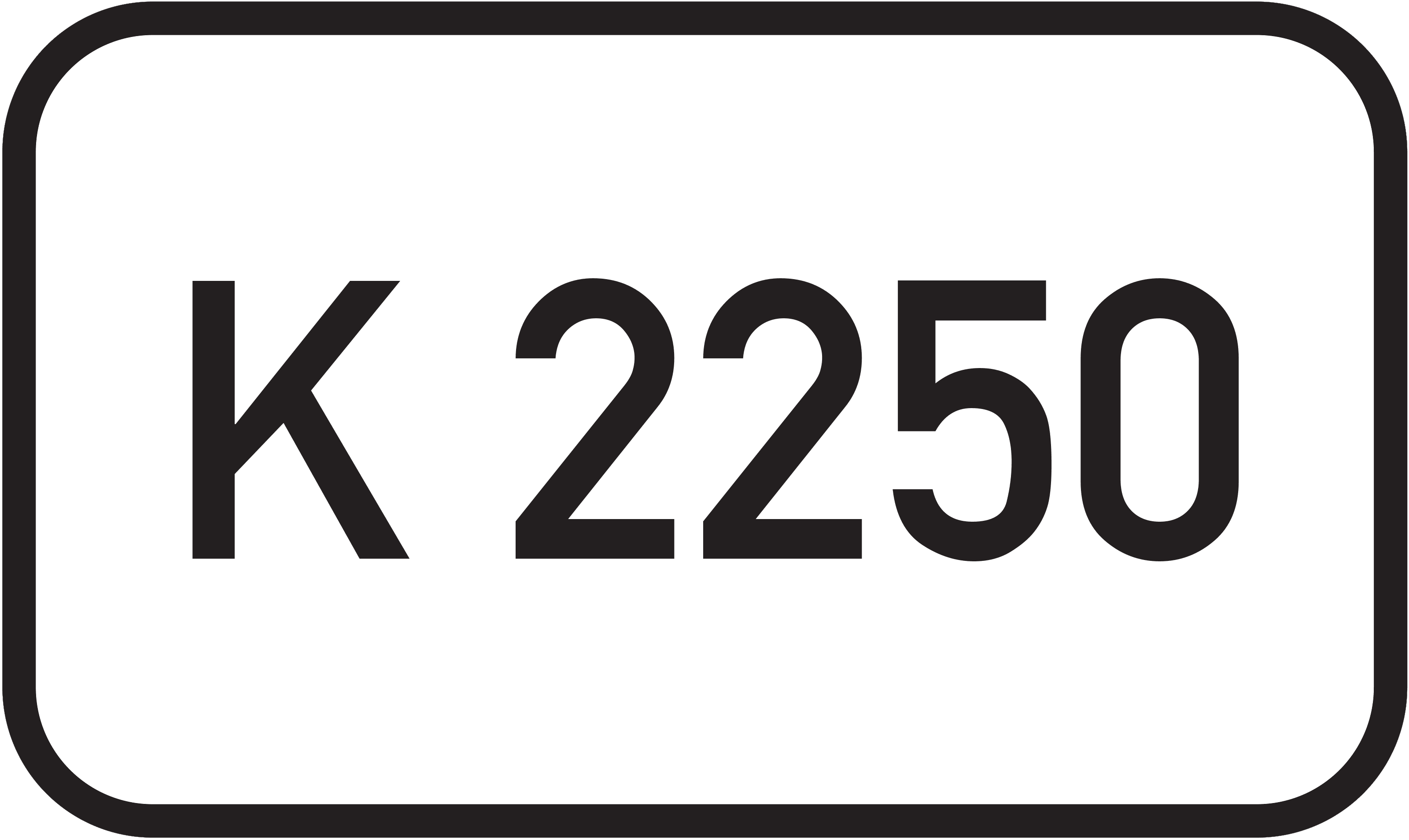 Straßenschild Kreisstraße K 2250