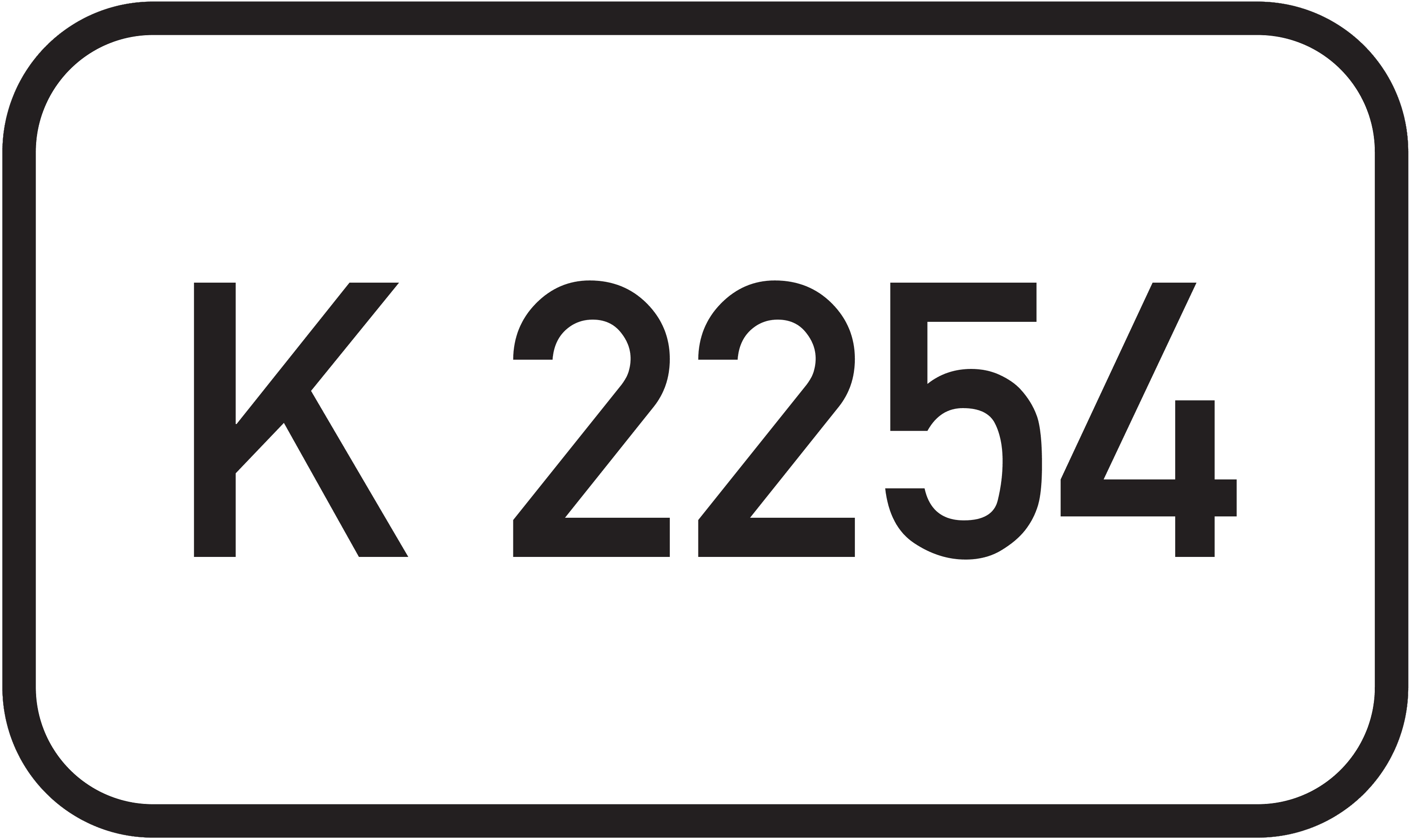 Straßenschild Kreisstraße K 2254