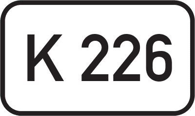 Straßenschild Kreisstraße K 226