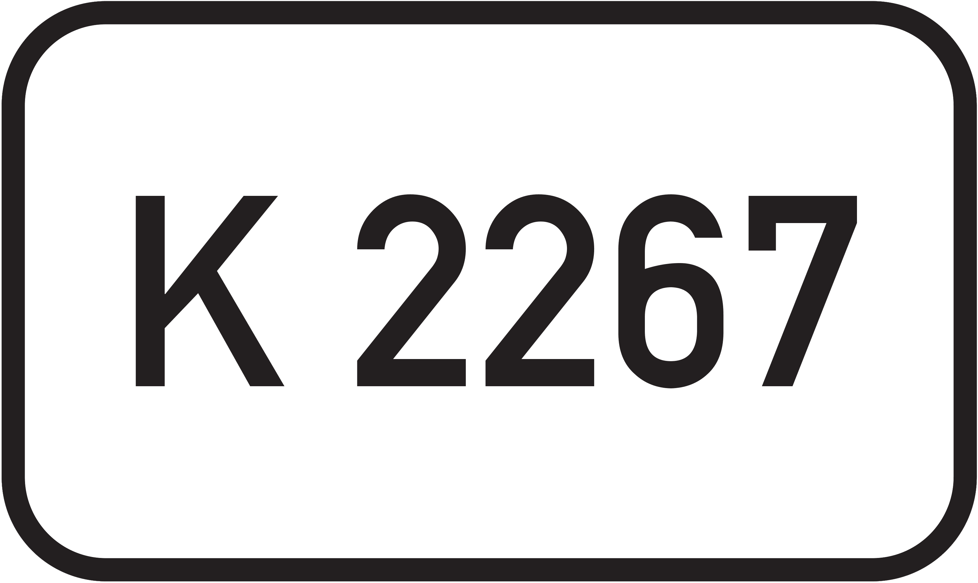 Straßenschild Kreisstraße K 2267