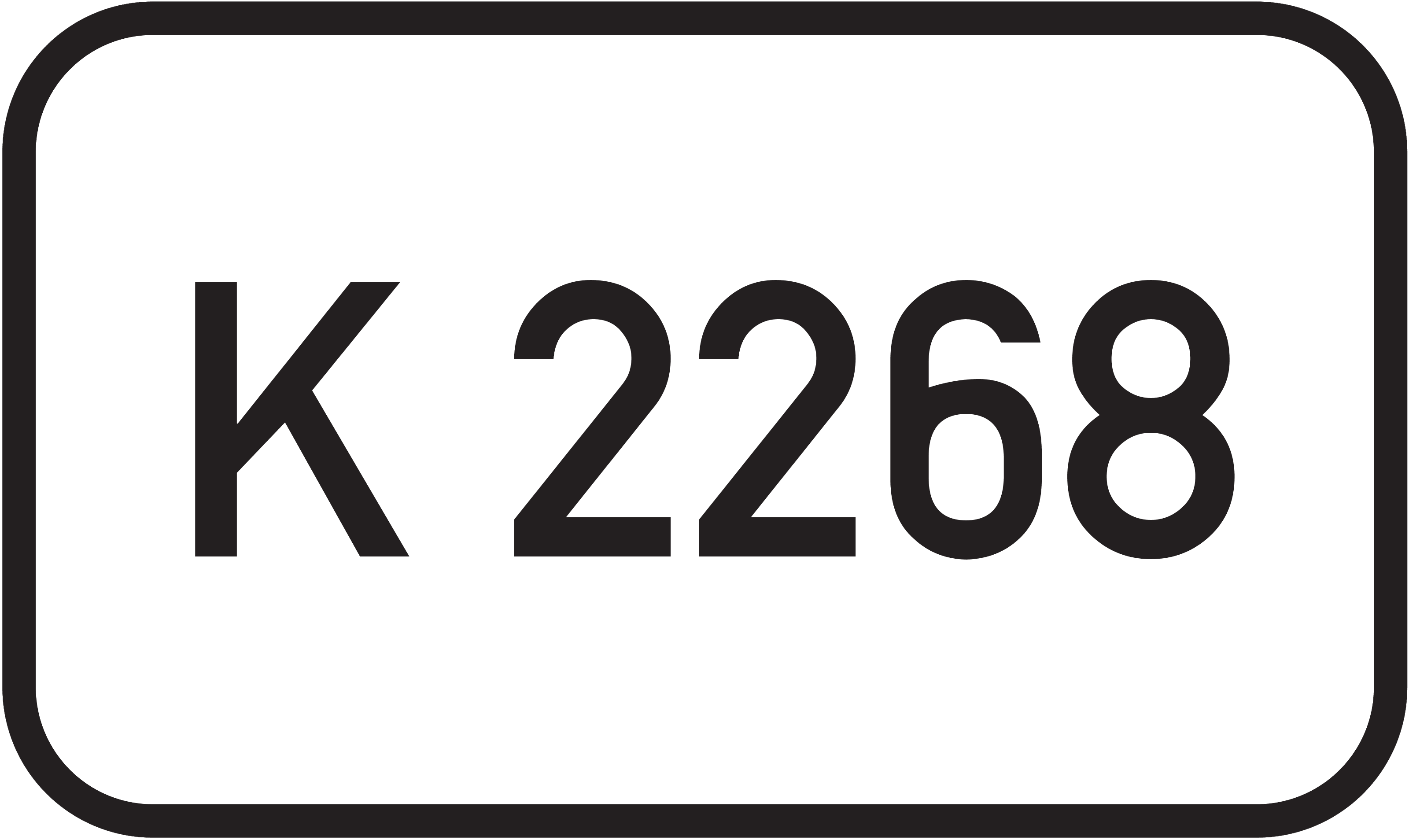 Straßenschild Kreisstraße K 2268