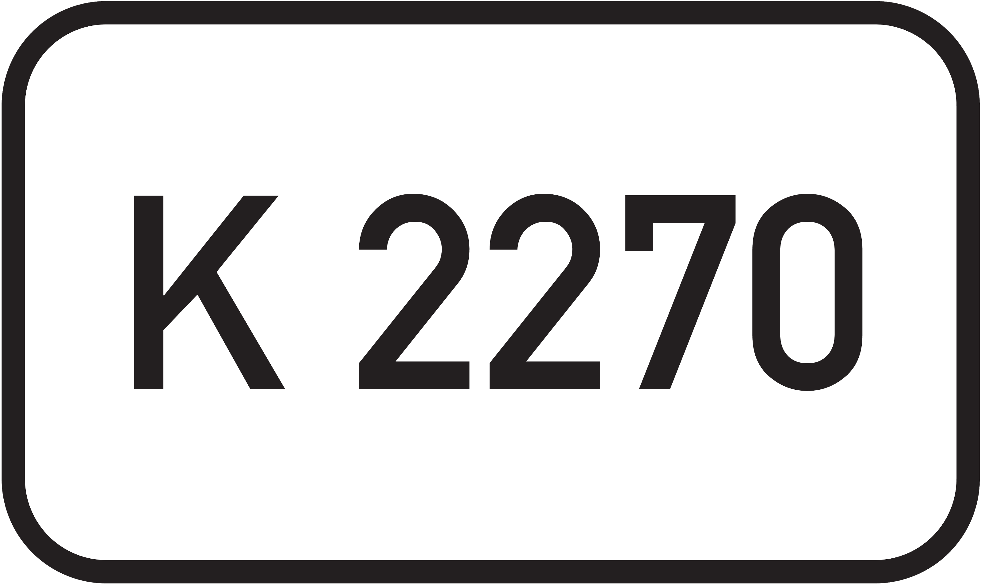 Straßenschild Kreisstraße K 2270