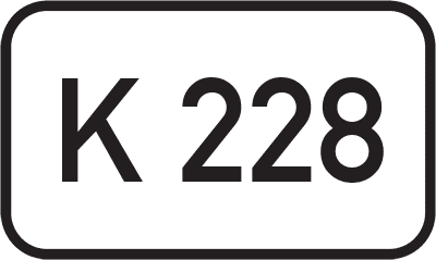 Straßenschild Kreisstraße K 228
