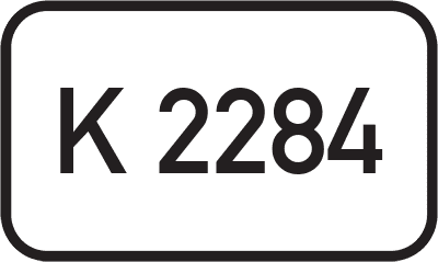 Straßenschild Kreisstraße K 2284