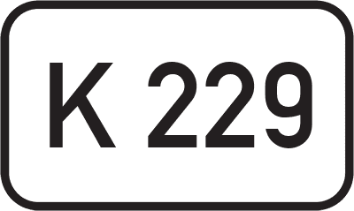 Straßenschild Kreisstraße K 229