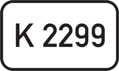 Straßenschild Kreisstraße K 2299