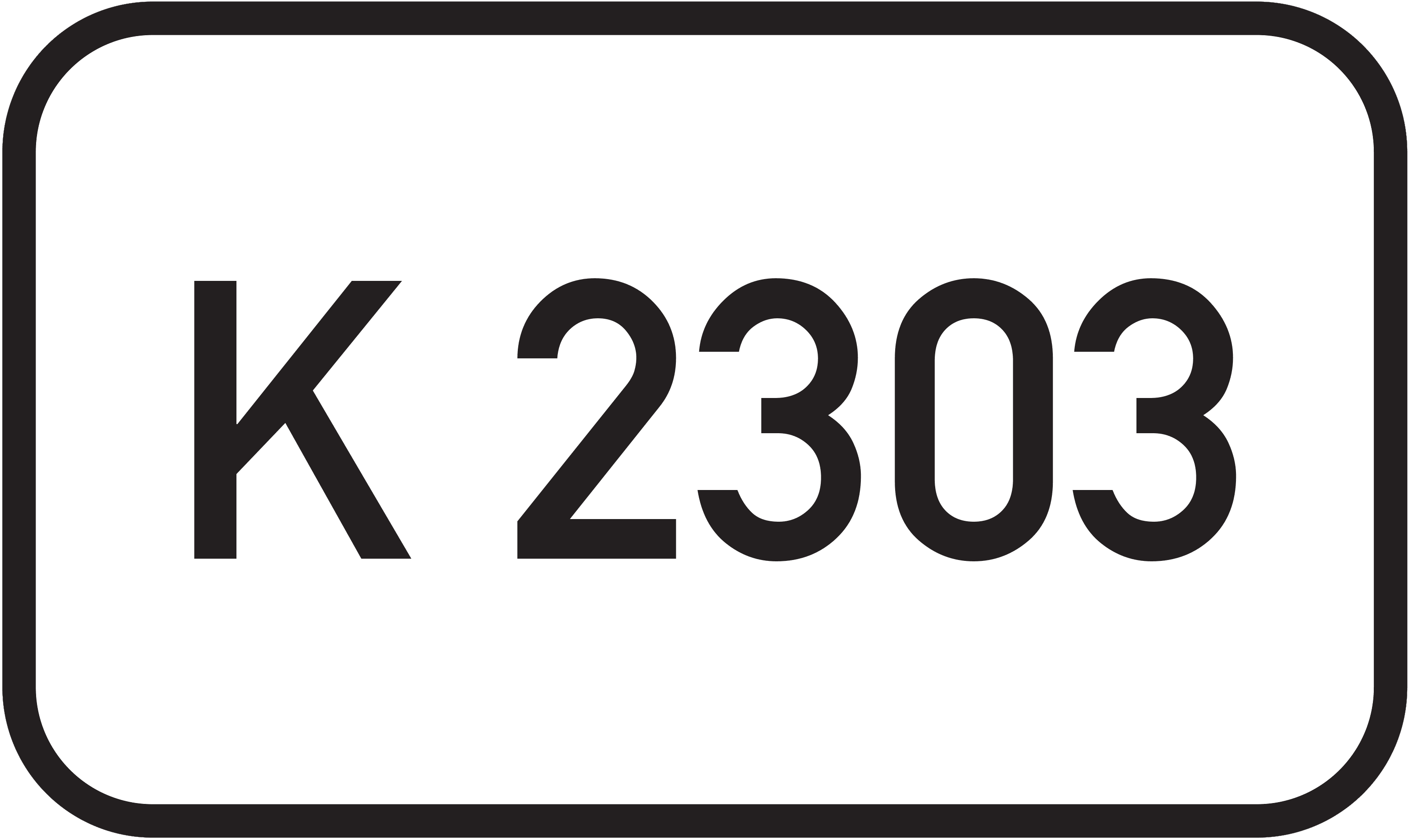 Straßenschild Kreisstraße K 2303