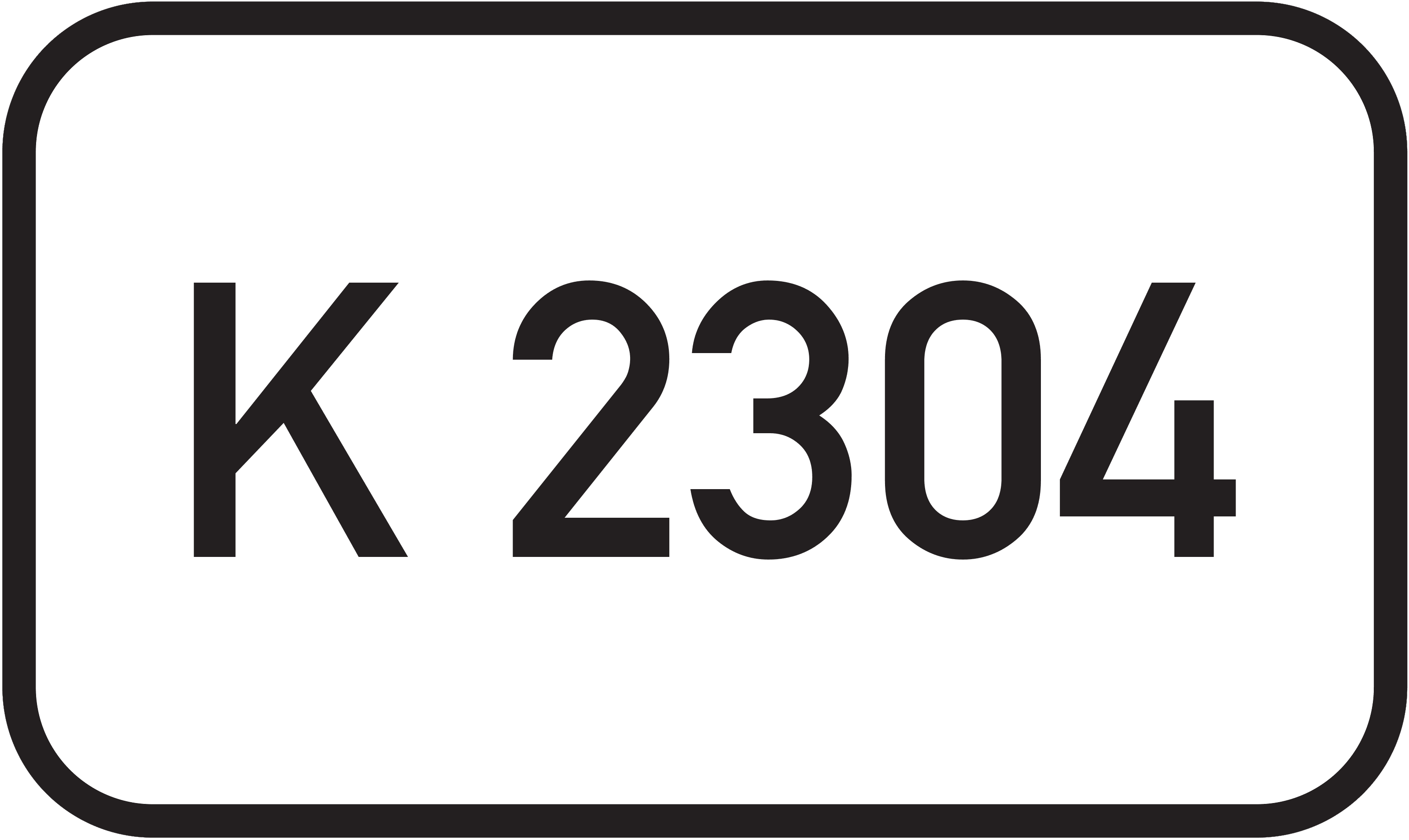 Straßenschild Kreisstraße K 2304