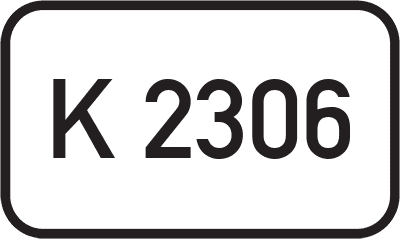 Straßenschild Kreisstraße K 2306