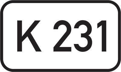 Straßenschild Kreisstraße K 231