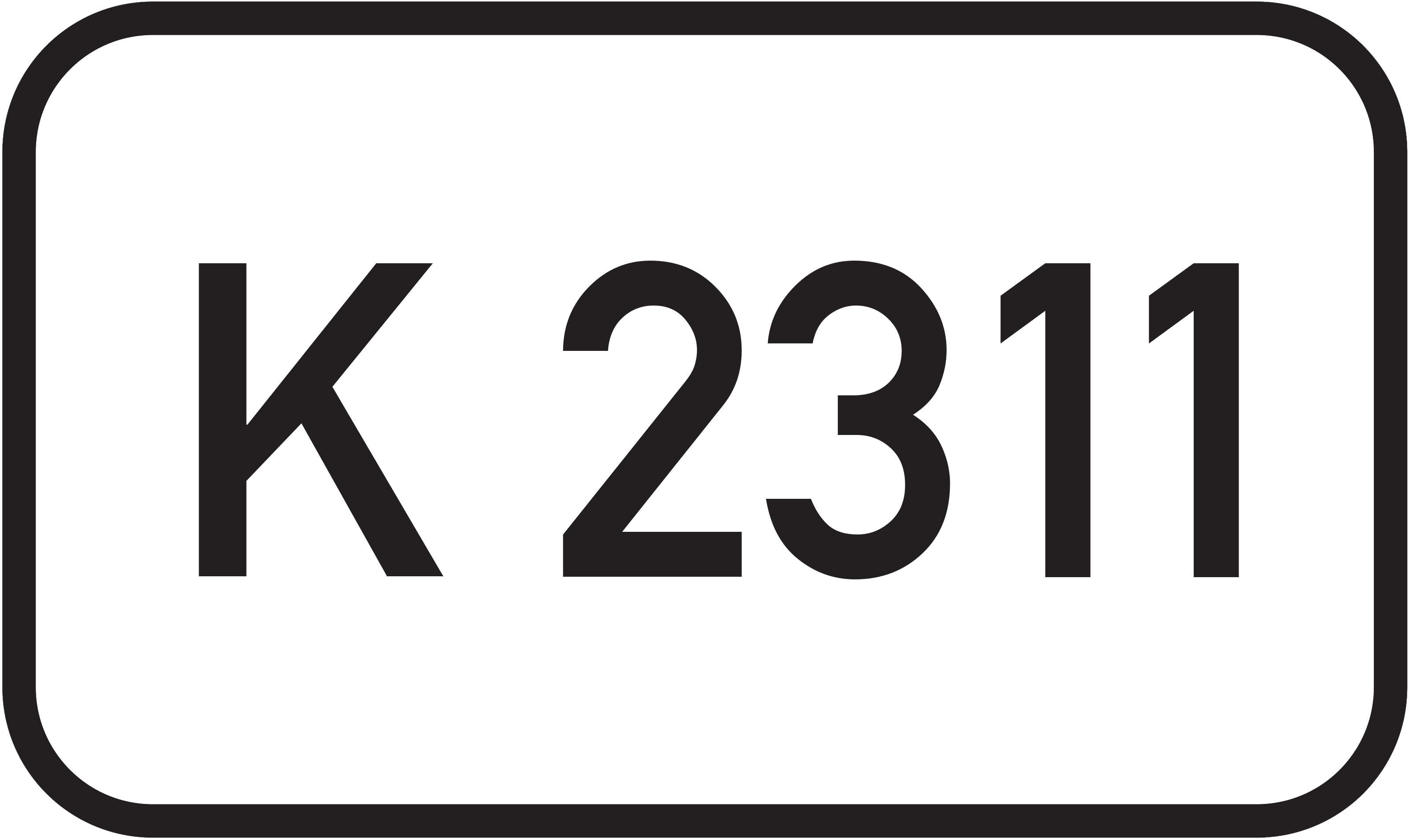 Straßenschild Kreisstraße K 2311