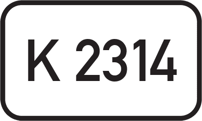 Straßenschild Kreisstraße K 2314