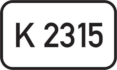 Straßenschild Kreisstraße K 2315