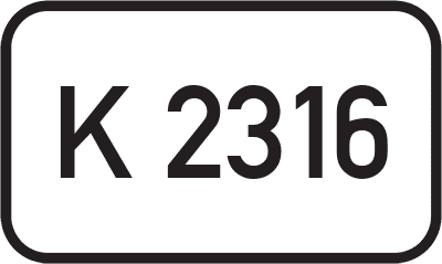 Straßenschild Kreisstraße K 2316