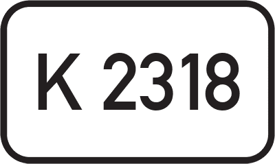 Straßenschild Kreisstraße K 2318