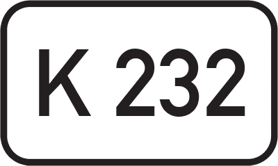 Straßenschild Kreisstraße K 232
