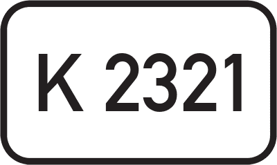 Straßenschild Kreisstraße K 2321