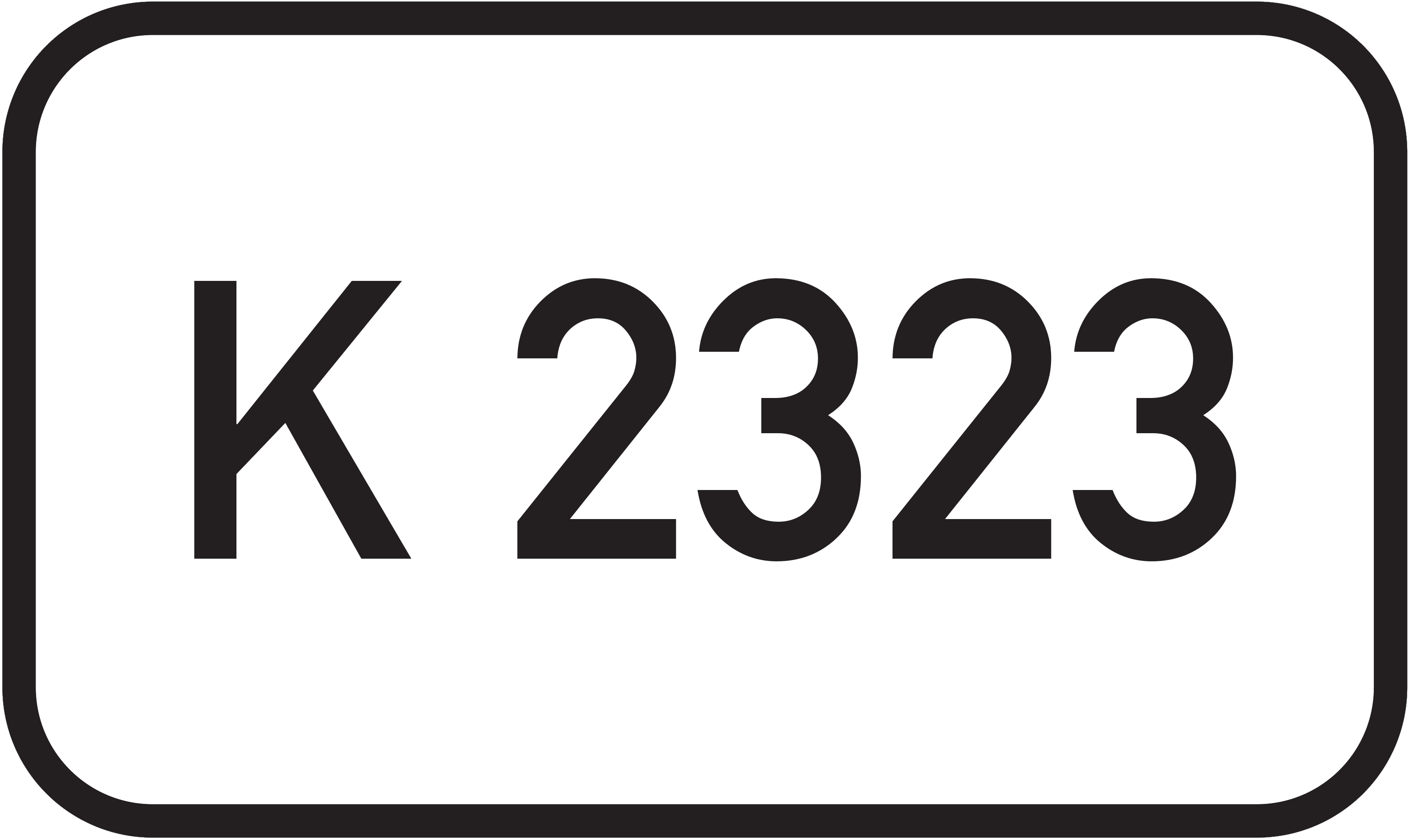 Straßenschild Kreisstraße K 2323
