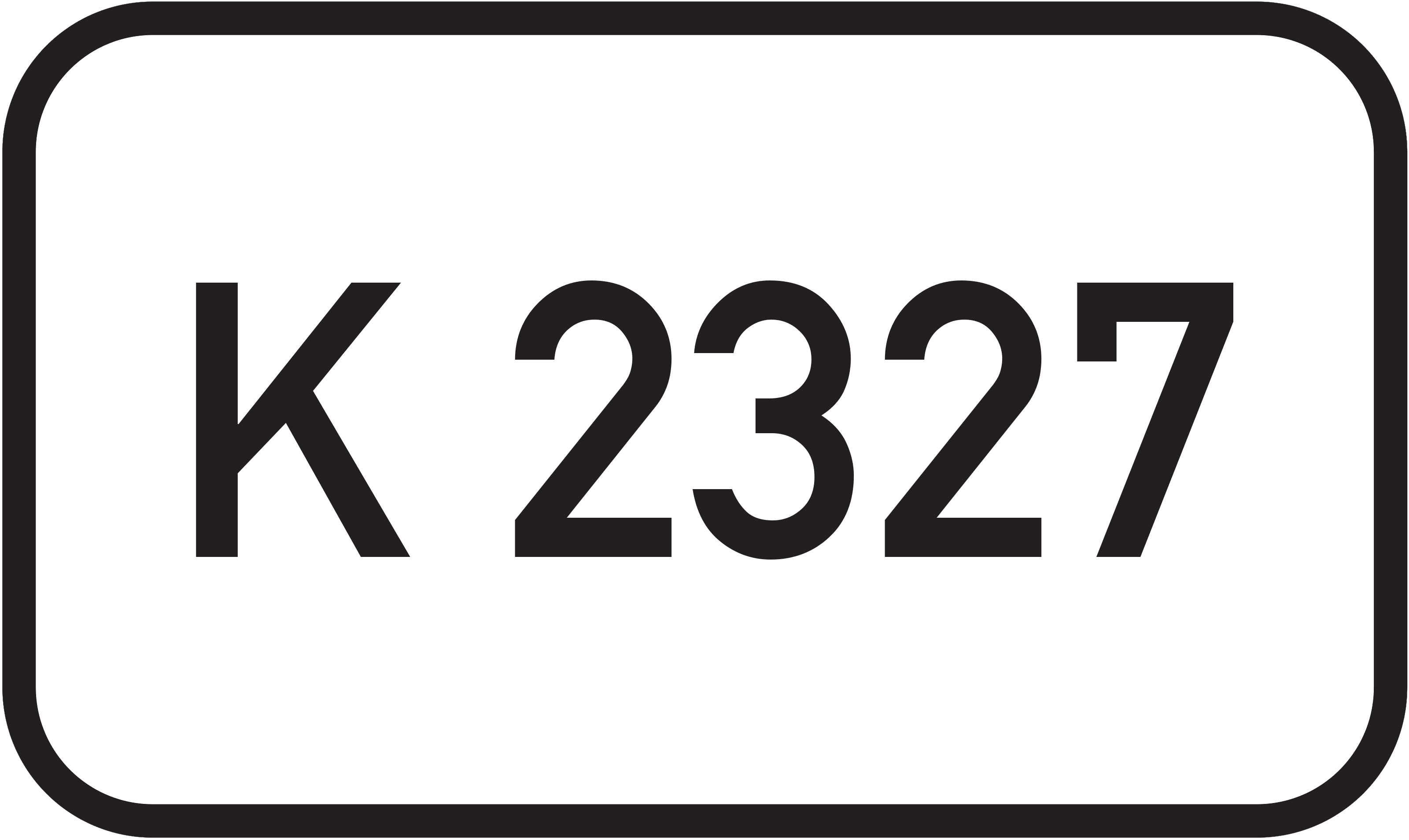 Straßenschild Kreisstraße K 2327