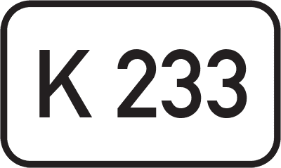 Straßenschild Kreisstraße K 233
