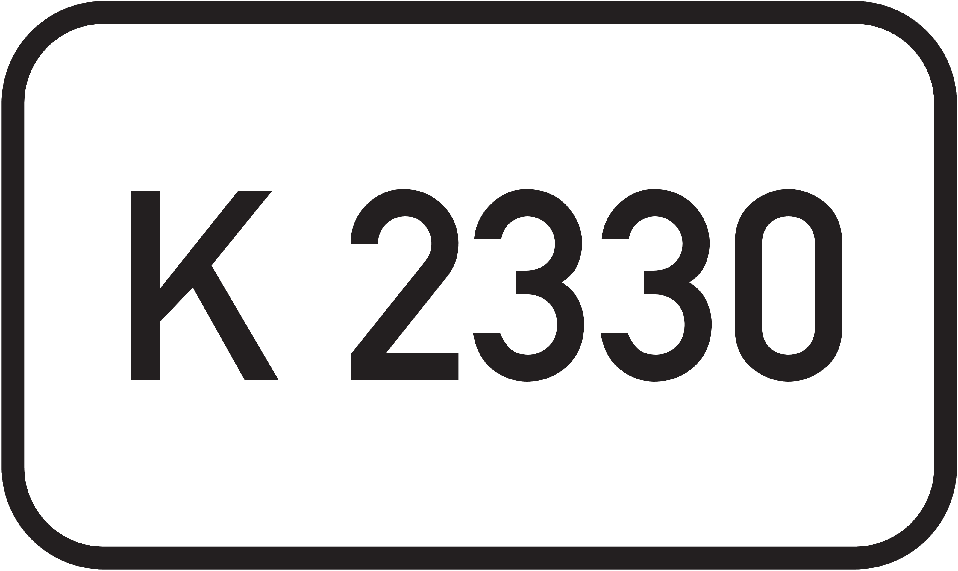 Straßenschild Kreisstraße K 2330