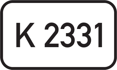 Straßenschild Kreisstraße K 2331