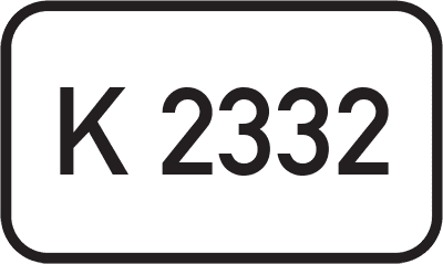 Straßenschild Kreisstraße K 2332